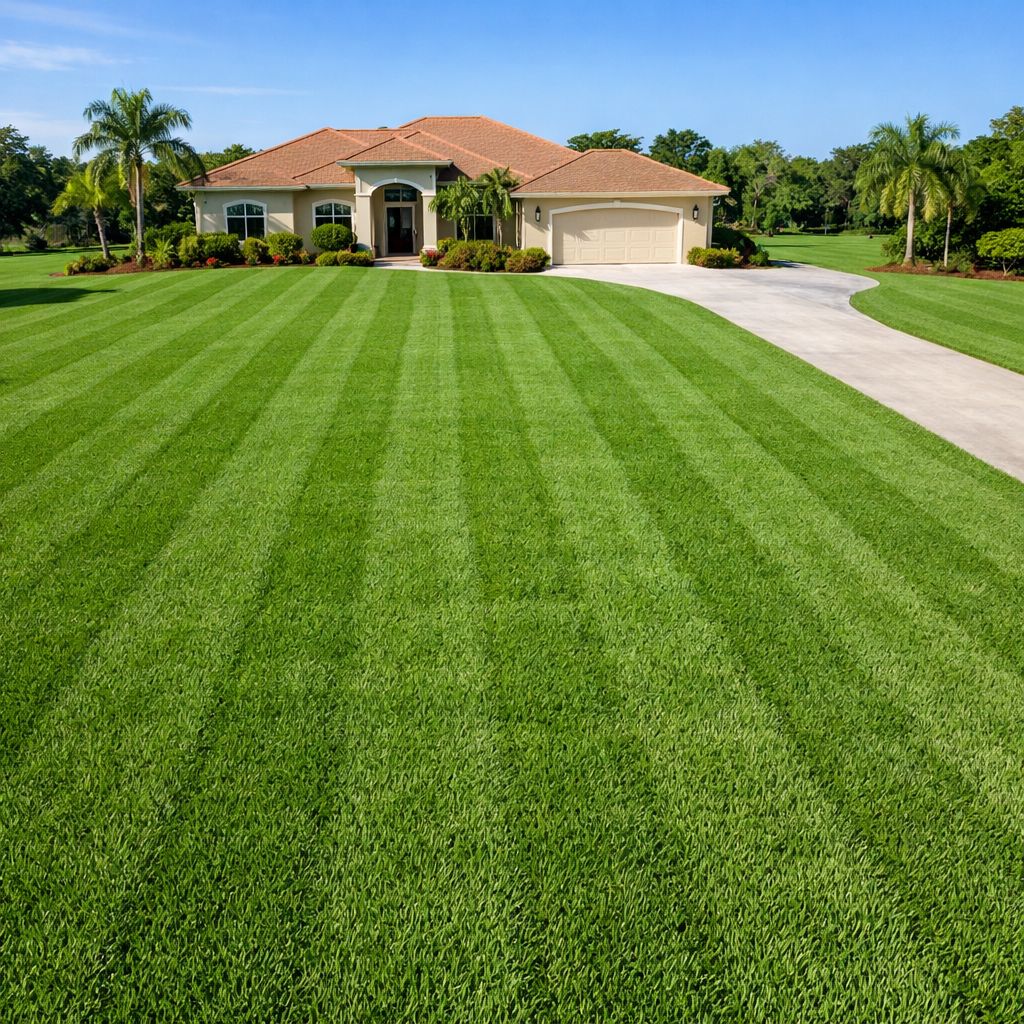 New sod lawn in front of a recently built home